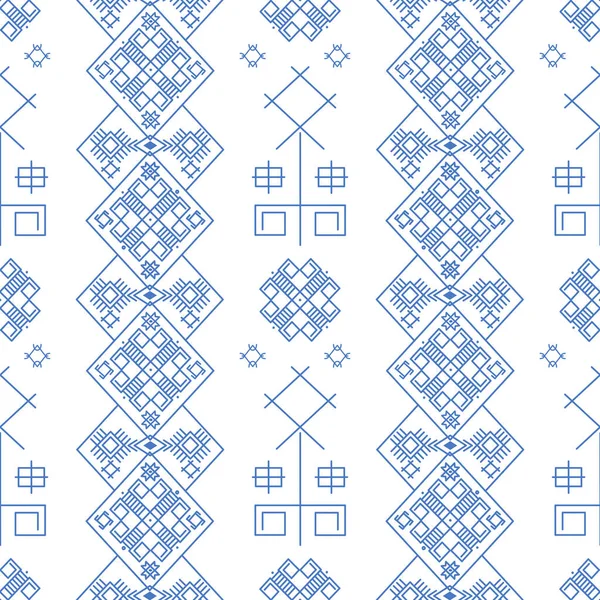 Ikat Geometrische Folklore Ornament Tribale Etnische Vectorstructuur Naadloos Gestreept Patroon — Stockvector