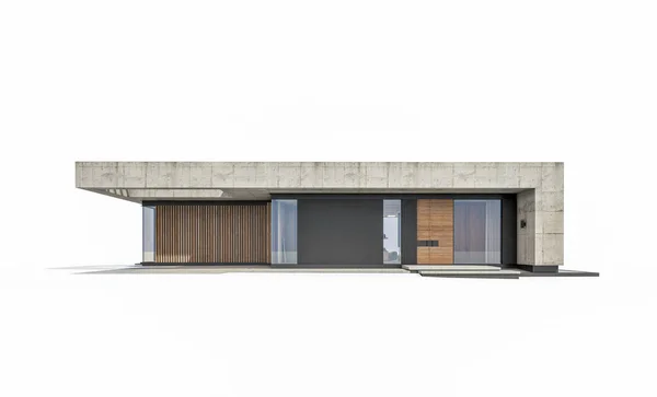 Rendering New Concrete House Modern Style Pool Parking Sale Rent — 스톡 사진