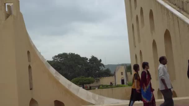 Jaipur India Circa Ağustos 2019 Nsanlar Astronomik Gözlemevi Jantar Mantar — Stok video