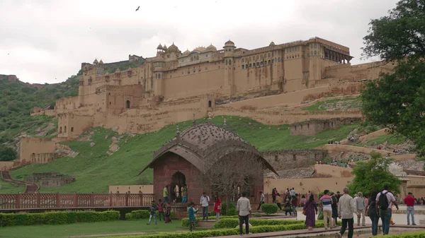 Jaipur India August 2019 Dav Turistů Celého Světa Pěšky Amer — Stock fotografie