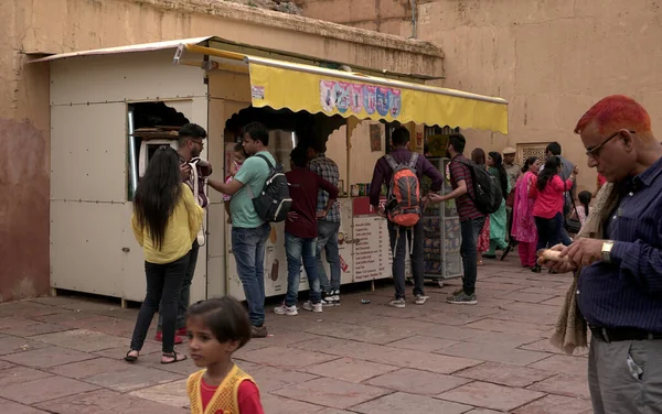 Jaipur Inde Août 2019 Foule Touristes Monde Entier Marchant Jusqu — Photo
