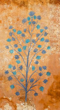 View on the old architecture and statues in Red Fort is the fort former imperial residence of the Mughal Dynasty at India