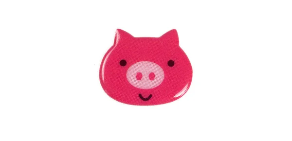 Pink Pig Sticker White Background — Stock Photo, Image