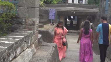 people walking on the street in city of India