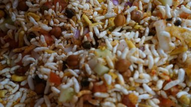 close up view of rice with vegetables, healthy food