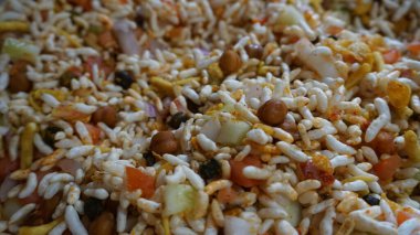 close up view of rice with vegetables, healthy food