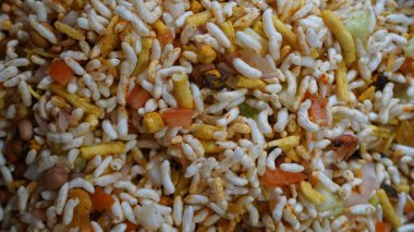 close up view of rice with vegetables, healthy food
