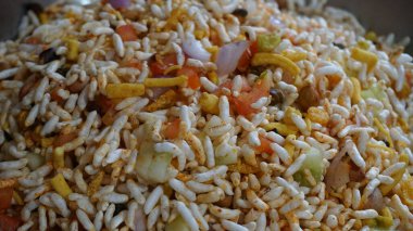 close up view of rice with vegetables, healthy food