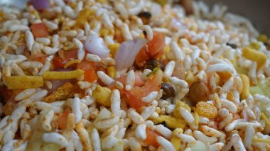 close up view of rice with vegetables, healthy food