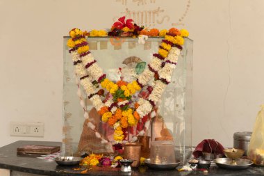 beautiful composition with candles and flowers