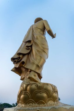 Nagpur, Maharashtra, India - 2 October 2023 : big statue of Lord Buddha in Naglok, Nagpur .