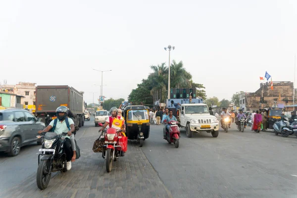 Persone Strada Nella Città India — Foto Stock
