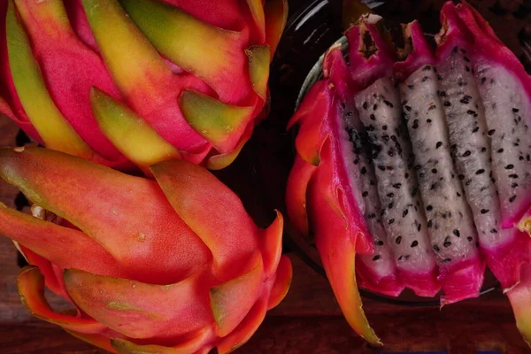 stock image Healthy dragon fruits or pitaya isolated on background.