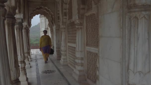Jodhpur Índia Outubro 2015 Bela Vista Cenotáfio Jaswant Thada Mausoléu — Vídeo de Stock