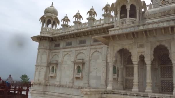 Jodhpur Indie Října 2015 Krásný Výhled Jaswant Thada Mausoleum Cenotaph — Stock video