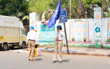 Pune, Hindistan - 14 Nisan 2022: Ambedkar Jayanti veya Bhim Jayanti 'yi kutlayan Hintliler