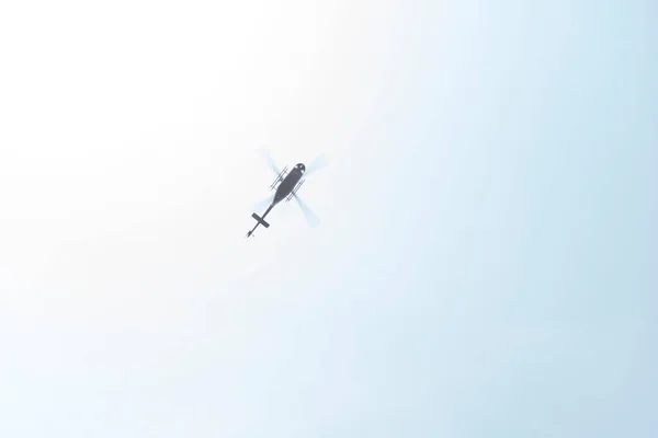 Helicopter Flying Sky Background — стоковое фото