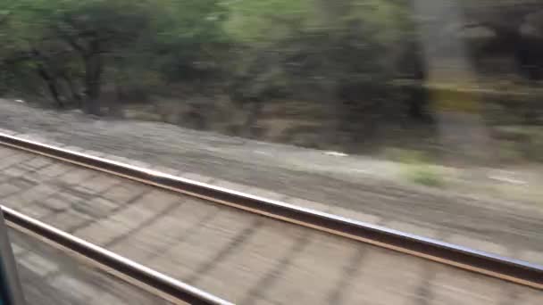 Vlak Jedoucí Železnici — Stock video