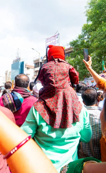 Джайпур Раджастан Индия Августа 2019 Года Люди Совершающие Кавад Ятра — стоковое фото