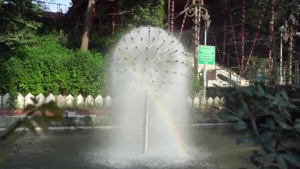 Fontana Spruzzo Nel Parco — Video Stock