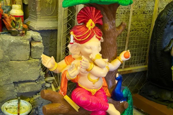 Ganesha Isten Szobra Indiában — Stock Fotó