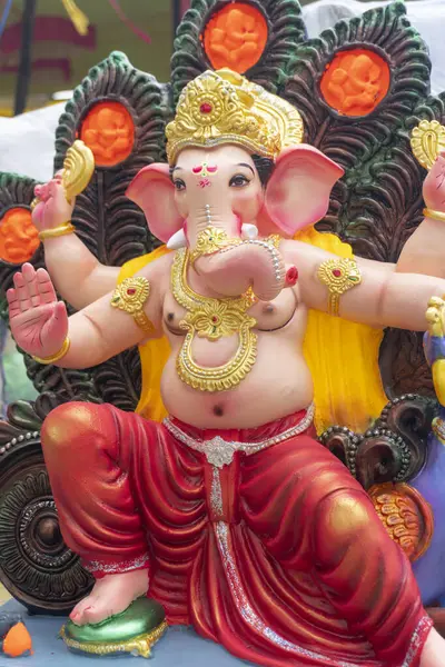 stock image ganesha statue, hindu god, close up view