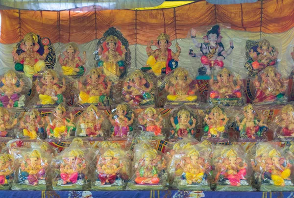 Indiase Hindoe Beelden Ganesha Beelden Markt — Stockfoto