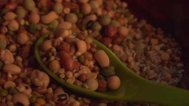 おいしいアジア料理 豆ミックスの映像を閉じる — ストック動画