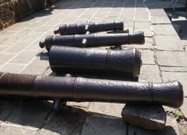 Hindistan 'daki eski kalede toplar.