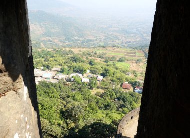 görünümü bir dağ köyü