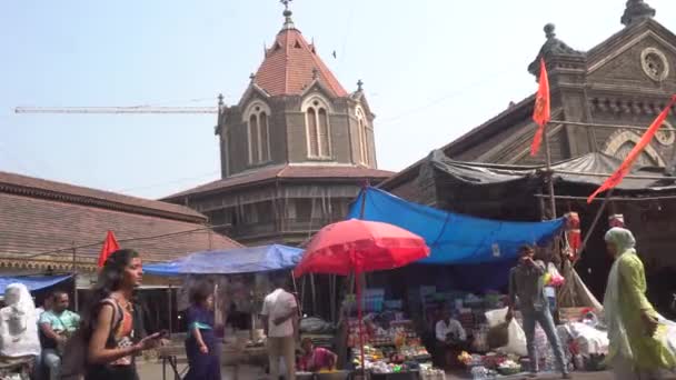 Mercado Local Cidade Indiana — Vídeo de Stock