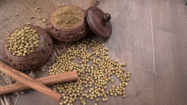 Kişniş tozu, Hint baharatı ve bitkileri için kişniş tohumları..