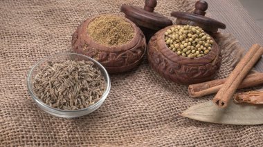 Kişniş tozu, Hint baharatı ve bitkileri için kişniş tohumları..