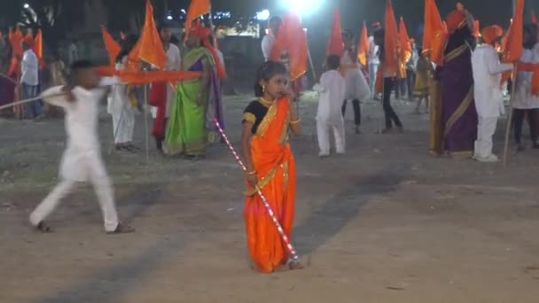 Індійські Жінки Традиційному Одязі Святкують Міжнародний Жіночий День — стокове відео