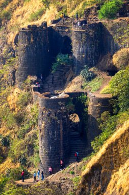 25 Aralık 2021, Pune, Maharashtra Lohagad kalesi, Lonavala, Maharashtra. Nefes kesici mimarisi ile ünlüdür..