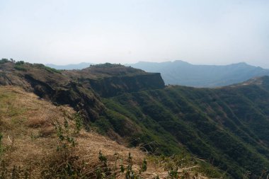 Hindistan 'da dağları olan güzel bir manzara, Pune.