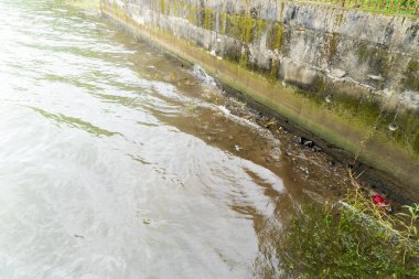 water canal at Bhushi dam in Lonavala, India clipart