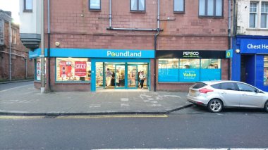 Poundland Store in Wishaw, Scotland clipart