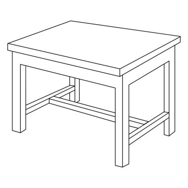 Gardırop vektör çizimi, beyaz arkaplanda izole edilmiş. Üst görünüm