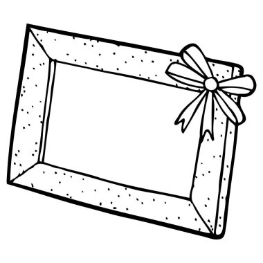 Çerçeve çizgisi çizimi, beyaz arkaplanda izole edilmiş, üst görünüm