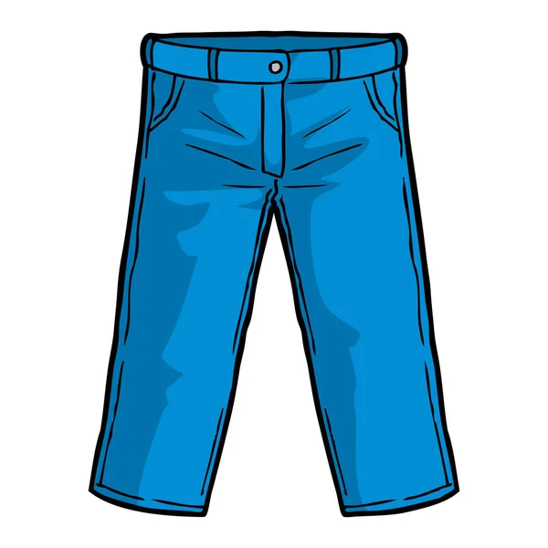 Illustration Pantalon Isolé Sur Fond Blanc Vue Dessus — Image vectorielle