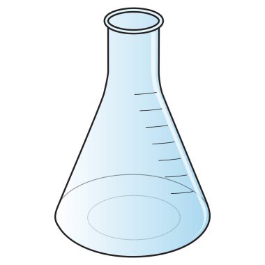 erlenmeyer matarası şablon vektör ilüstrasyonu