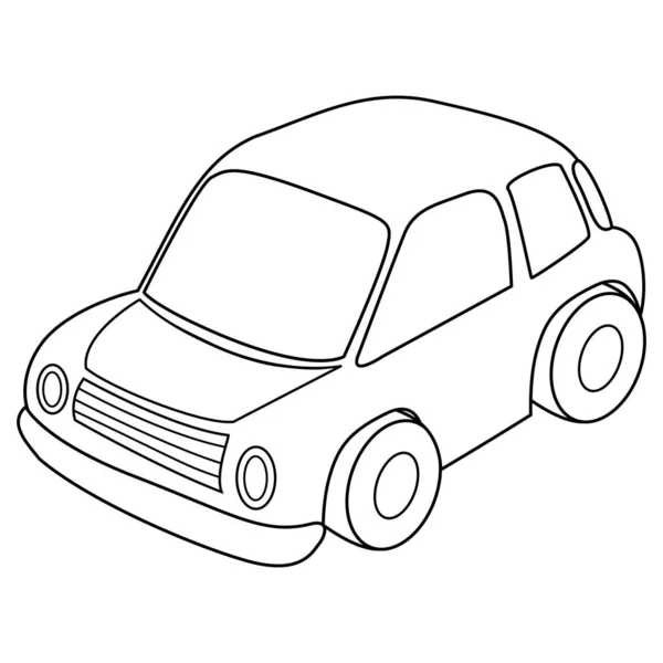 Car Line Vector Illustration — Stock Vector