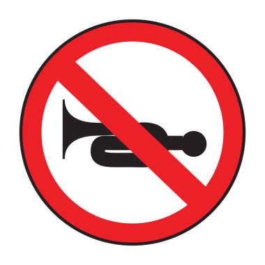 Trafik işaretleri hiç korna vektörü gösterimi yok