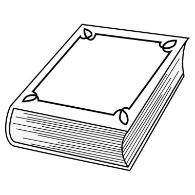 kalın kitap satırı vektör resimleme üst görünüm