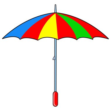 şemsiye vektör illüstrasyonu üst görüntü