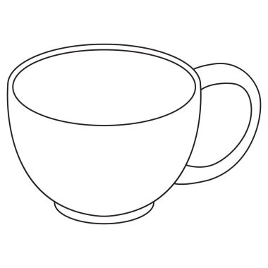 fincan hattı vektör resimleme üst görünüm