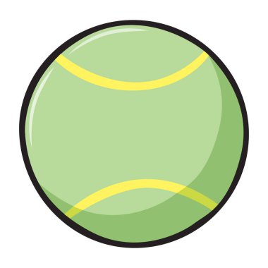 Tenis topu vektör illüstrasyonu üst görünüm