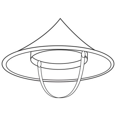 Çiftçi şapka çizgisi çizimi