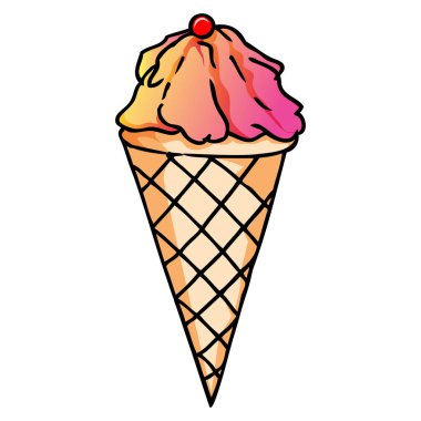 Dondurma vektör illüstrasyonu